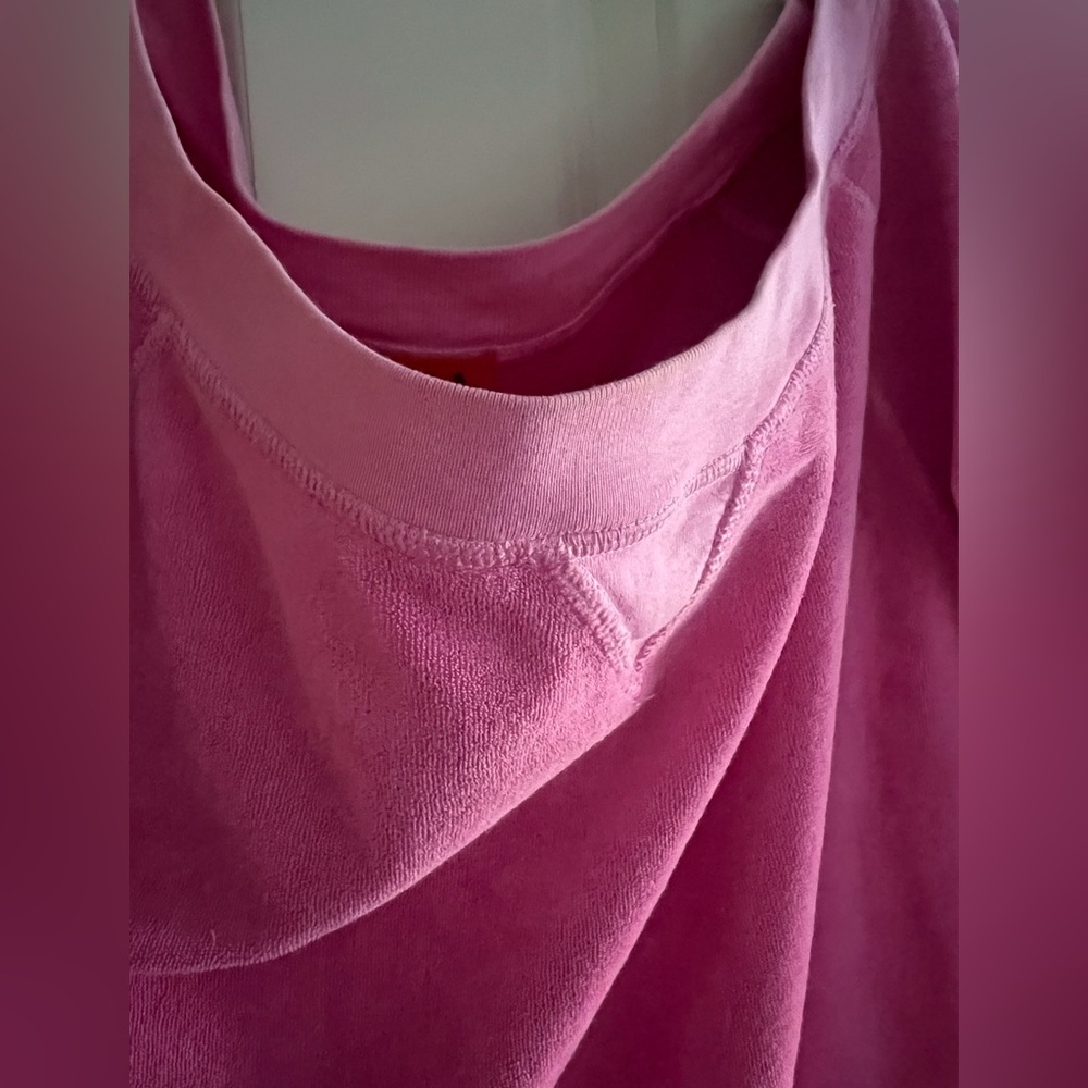 Juicy Couture S Vintage Y2K Pink Off-Shoulder Lounge Top Terry - Picture 2 of 10
